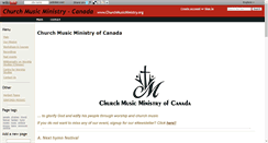 Desktop Screenshot of churchmusicministry.org